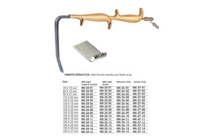 TEBBETTS RETRACTOR, With Double Handle and Teeth at tip