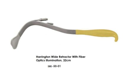 Harrington Wide Retractor With Fiber Optics Illumination, 32cm