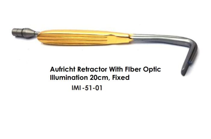 Aufricht Retractor With Fiber Optic Illumination 20cm, Fixed