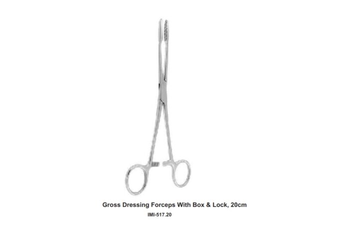 Gross Dressing Forceps With Box & Lock, 20cm