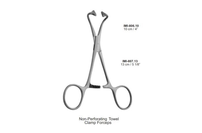 Non-Perforating Towel Clamp Forceps