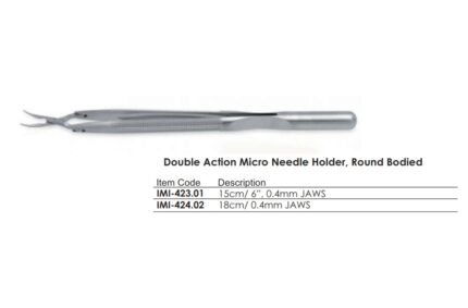 Double Action Micro Needle Holder, Round Bodied