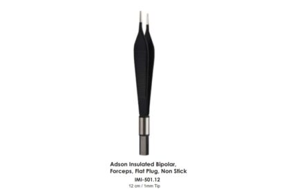 Adson Insulated Bipolar, Forceps, Flat Plug, Non Stick