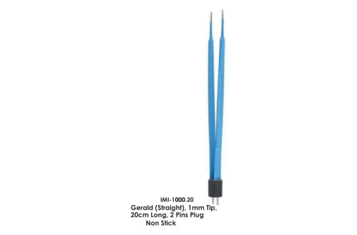 Gerald (Straight), Imm Tip, 20cm Long, 2 Pins Plug Non Stick