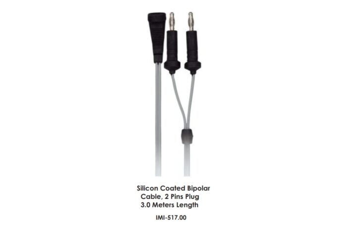 Silicon Coated Bipolar Cable, 2 Pins Plug 3.0 Meters Length