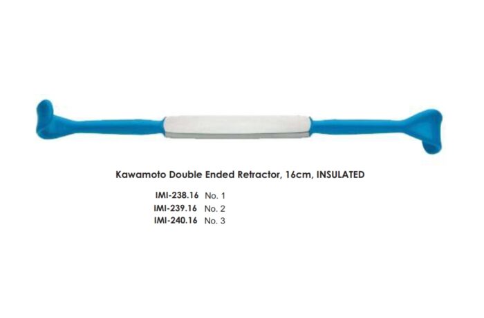 Kawamoto Double Ended Retractor, 16cm, INSULATED